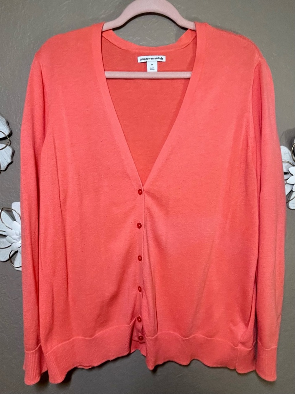 Women’s Plus Size Coral Cardigan Sweater - Summer Button Up 2XL